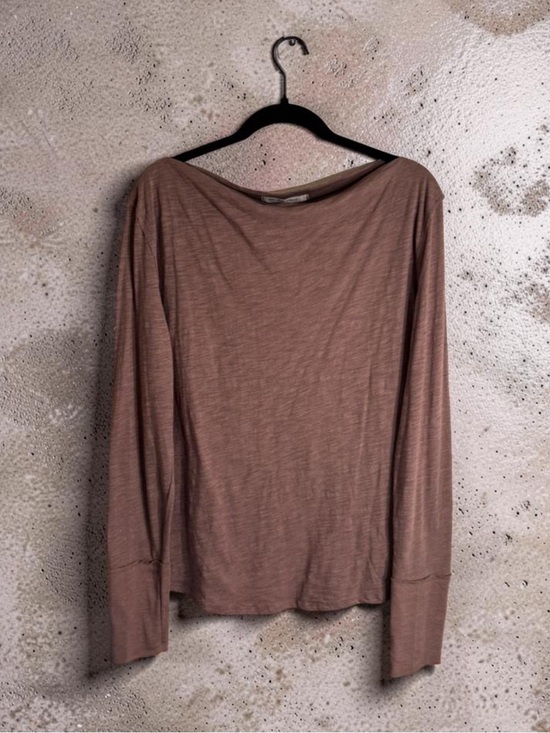 Free People Tops - Free People Chocolate Love Brown Long Sleeve Tee